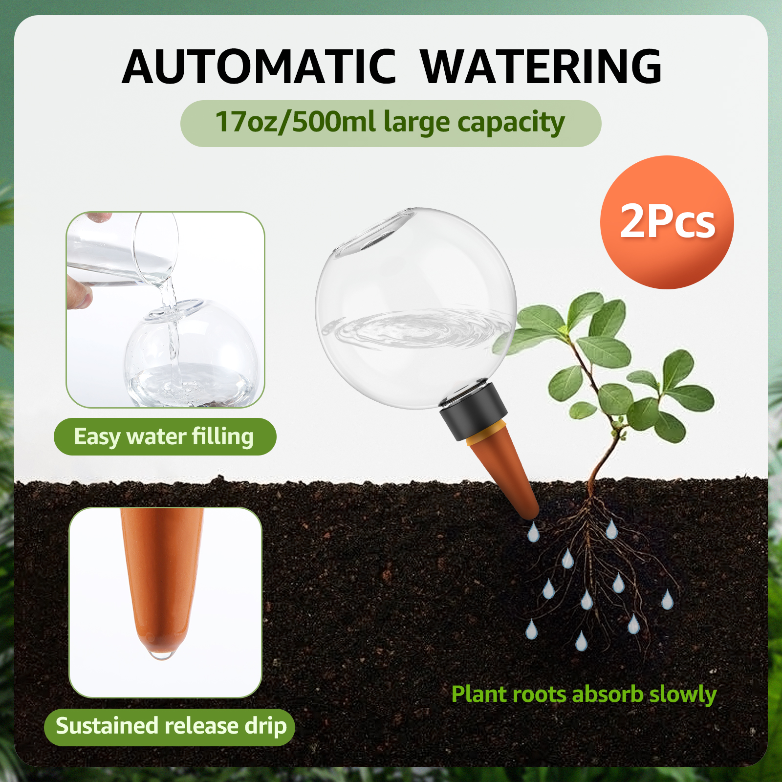 2/4Pcs 500ML Automatic Drip Ir - Plant Parent Kit review and price