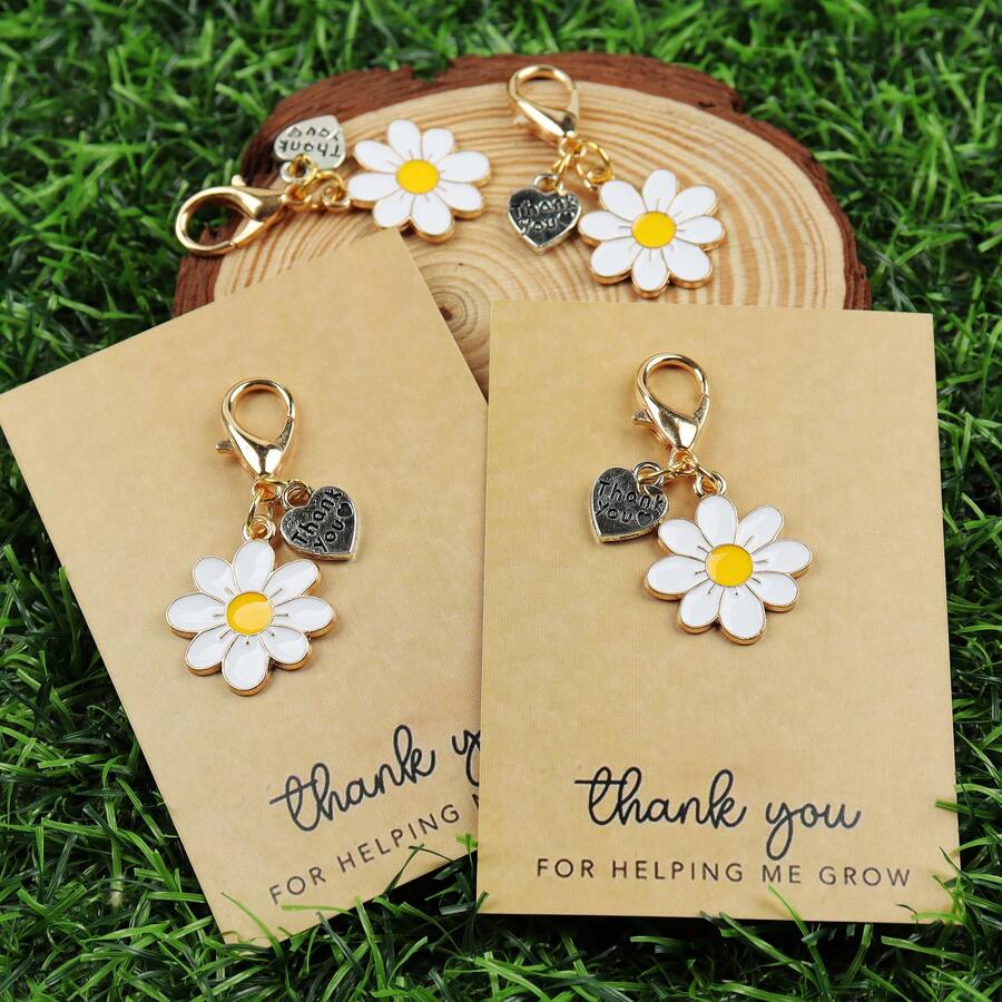 Enamel Daisy Keychains With Th - Plant Parent review and price