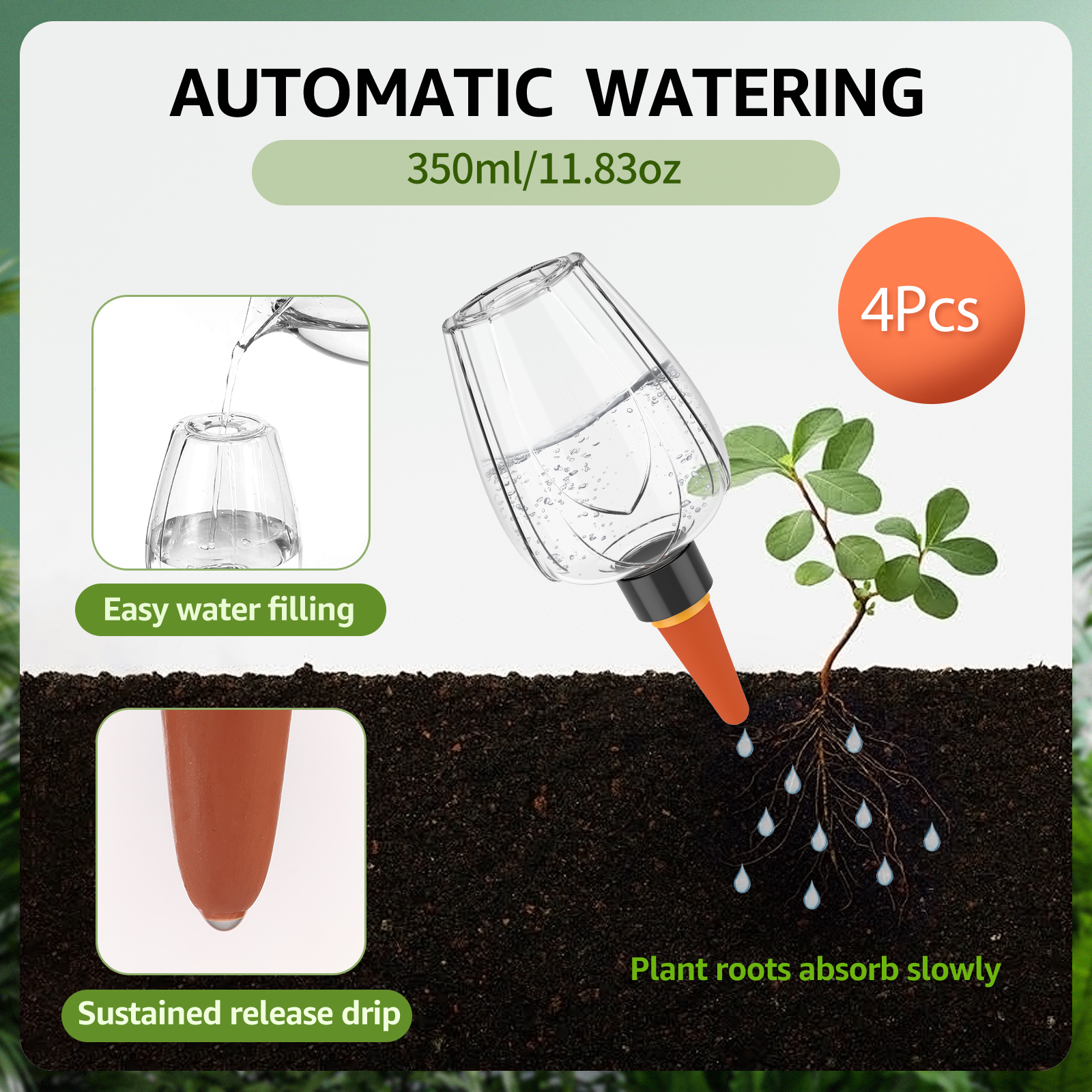 4Pcs Plant Watering Globe Clea - Plant Parent Kit review and price