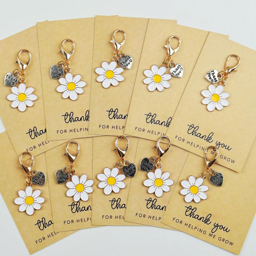 Enamel Daisy Keychains With Th - Plant Parent review and price